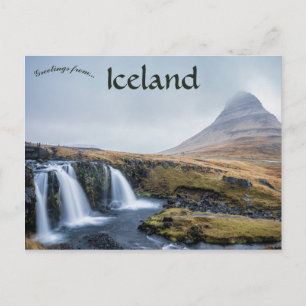 Kirkjufell Mountain and Falls Iceland Postcard
