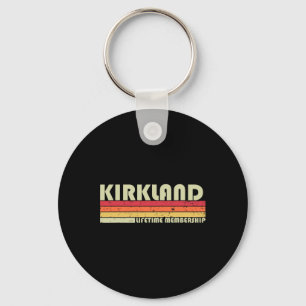 Kirkland Surname Funny Retro Vintage 90s Birthday  Keychain