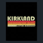 Kirkland Surname Funny Retro Vintage 90s Birthday  Poster<br><div class="desc">Kirkland Surname Funny Retro Vintage 90s Birthday Reunion</div>