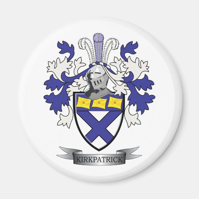 Kirkpatrick Family Crest Coat of Arms Magnet (Front)