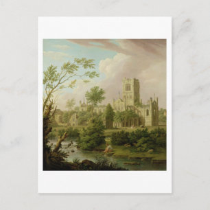 Kirkstall Abbey, Yorkshire, 1747 (oil on canvas) Postcard