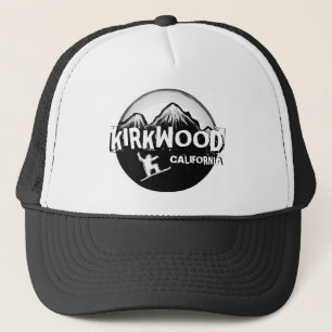 Kirkwood California black white snowboarder hat