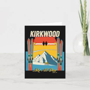 Kirkwood California Ski All Day - Retro Vintage St Card