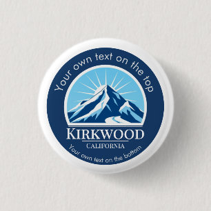 Kirkwood California ski resort 1 Inch Round Button