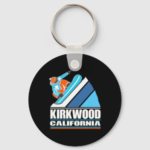 Kirkwood California - Vintage Snowboarder Keychain