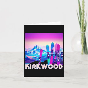Kirkwood Ski - Retro 80's Style Skiing And Snowboa Card