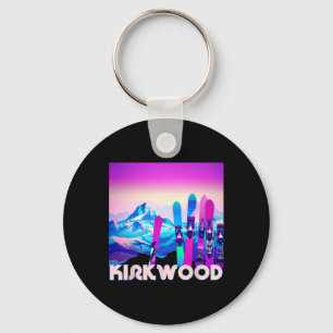 Kirkwood Ski - Retro 80's Style Skiing And Snowboa Keychain