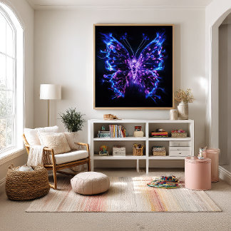 Kirlian Butterfly: Luminous Aura Poster