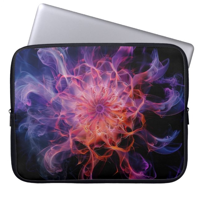 Kirlian Emberflow: Electric Mist Form Laptop Sleeve (Front)