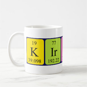 Kirsten periodic table name mug