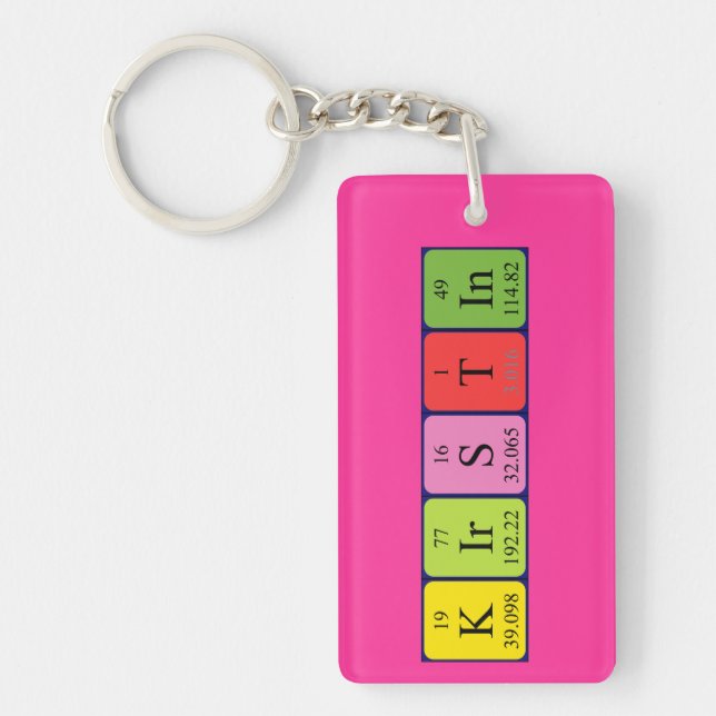 Kirstin periodic table name keyring (Front)