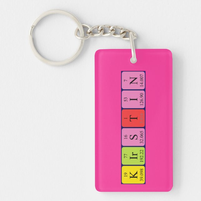 Kirstin periodic table name keyring (Front)