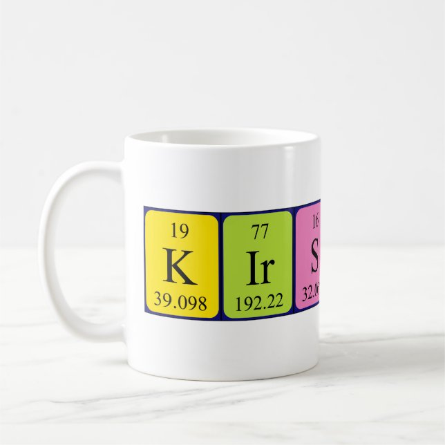 Kirstin periodic table name mug (Left)