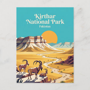 Kirthar National Park Pakistan Postcard