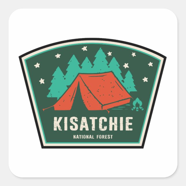Kisatchie National Forest Louisiana Camping Square Sticker (Front)