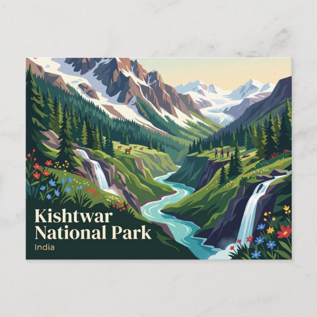 Kishtwar National Park India Postcard (Front)