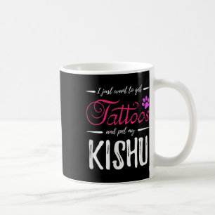 Kishu Dog Lover Tattoo Funny Dog Mom Gift Idea Coffee Mug