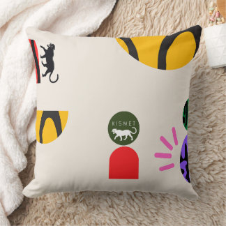 Kismet abstract throw pillow