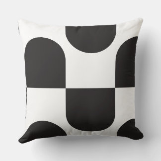 Kismet Black & White Throw Pillow