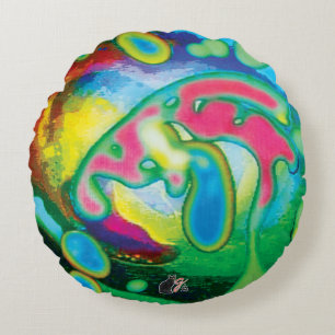 Kismet Embrace Round Pillow