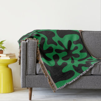 Kismet green throw blanket