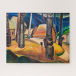 Kispiax Village | Emily Carr | Jigsaw Puzzle<br><div class="desc">"Kispiax Village" is a painting by the Canadian artist Emily Carr,  known for her depictions of Indigenous villages and landscapes of the Pacific Northwest. Completed in 1929,  this painting captures the essence of a Haida village located in British Columbia,  Canada.</div>