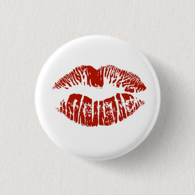 kiss 1 inch round button (Front)