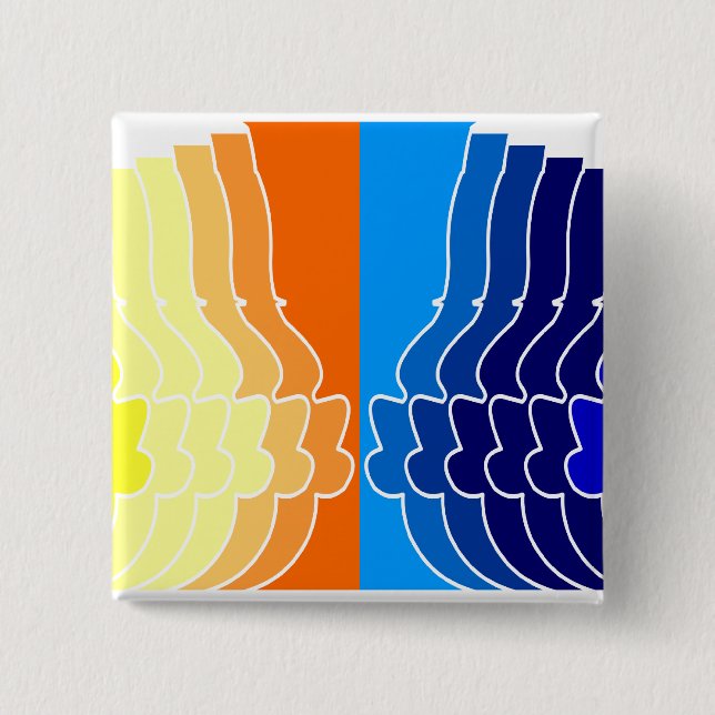 KISS 2 INCH SQUARE BUTTON (Front)