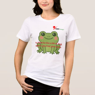 "Kiss a Lot of Frogs" T-Shirt   Hoppy Vibes Only P Tri-Blend Shirt
