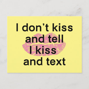 Kiss and Text Postcard