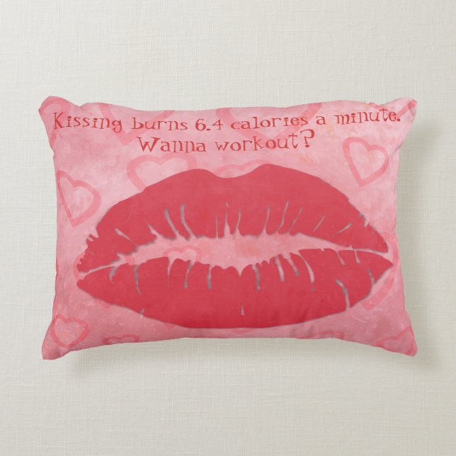 Kiss and Workout Accent Pillow (Front)