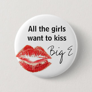 Kiss Big E 2 Inch Round Button