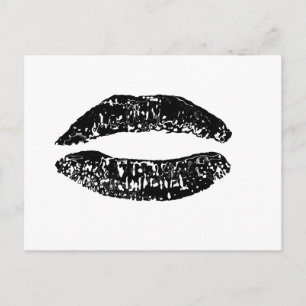 Kiss Black White jGibney The MUSEUM Zazzle Gifts Postcard