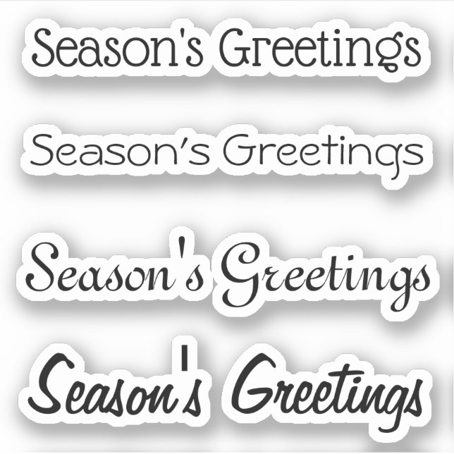 Kiss-Cut Custom Greeting x4 #20 (Season's Greetin) (Front)
