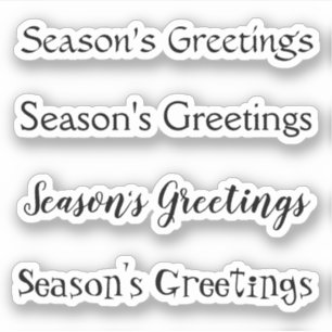 Kiss-Cut Custom Greeting x4 #26 (Season's Greetin)