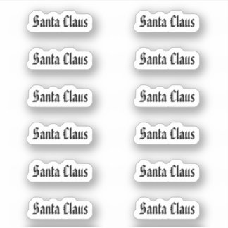 Kiss-Cut Santa Claus Signature American Text