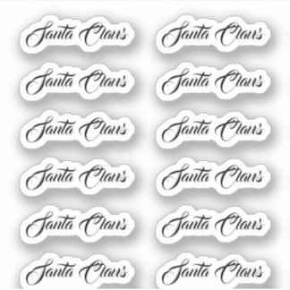 Kiss-Cut Santa Claus Signature Bandung Sticker