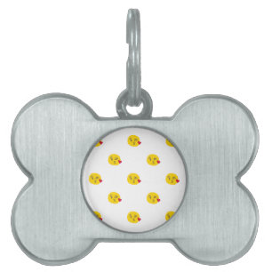 kiss emoji pet tag