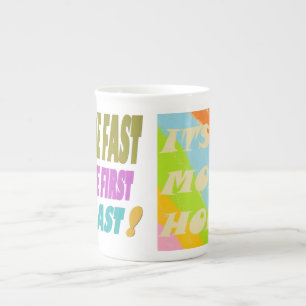 Kiss fast and faster fashion what a combination bone china mug