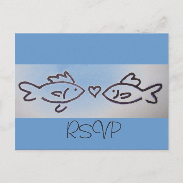 kiss fish RSVP card (Front)