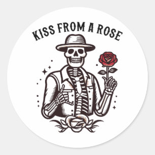 Kiss From A Rose Classic Round Sticker
