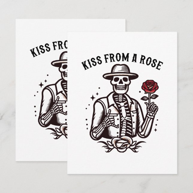 Kiss From A Rose Enclosure Card (Front/Back)