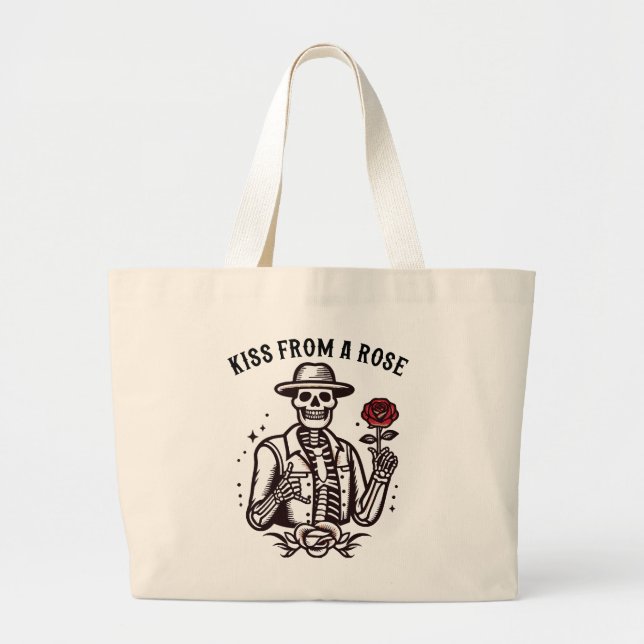 Kiss From A Rose Large Tote Bag (Front)