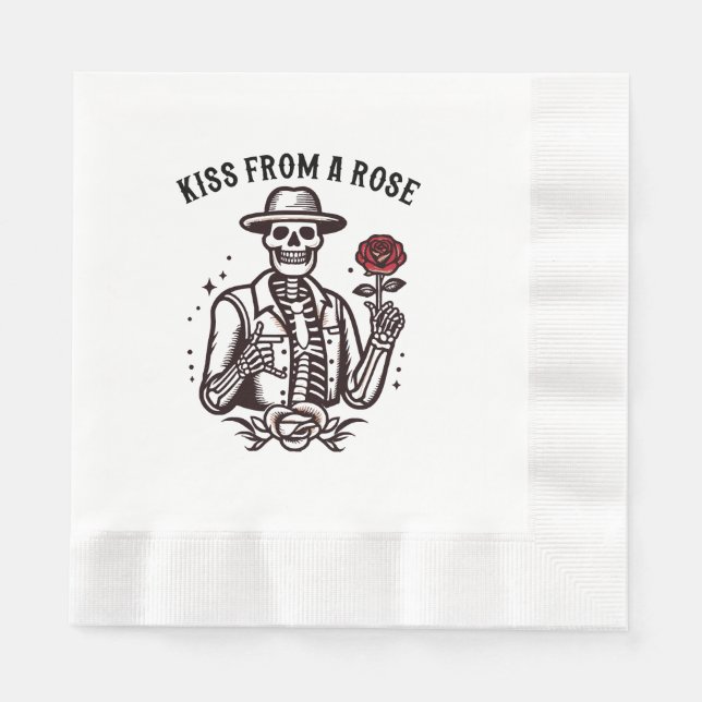 Kiss From A Rose Napkin (Front)
