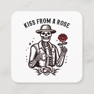 Kiss From A Rose Square Business Card