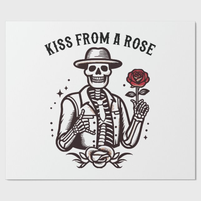 Kiss From A Rose Wrapping Paper (Flat)