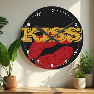 KISS Gold retro Clock / Fun Party classic