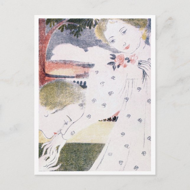 Kiss Her Hand, Maurice Denis Postcard (Front)