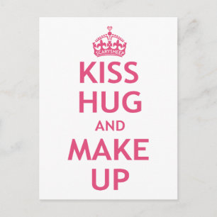 Kiss Hug and Make Up Postcard