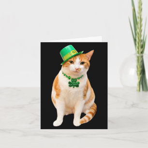 Kiss irish cat leprechaun hat shamrock st patricks card
